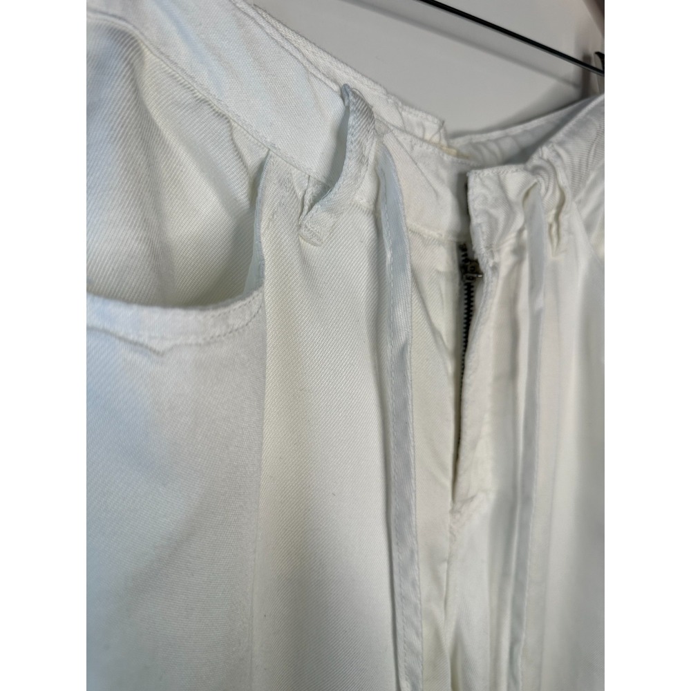 OAT New York White Wide Leg Lyocell Tie Waist Pant Size 10 NWOT Beach Resortwear - Picture 7 of 16
